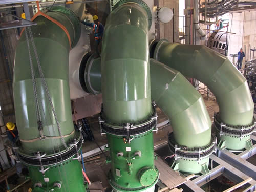 Piping prefabricado durante el montaje